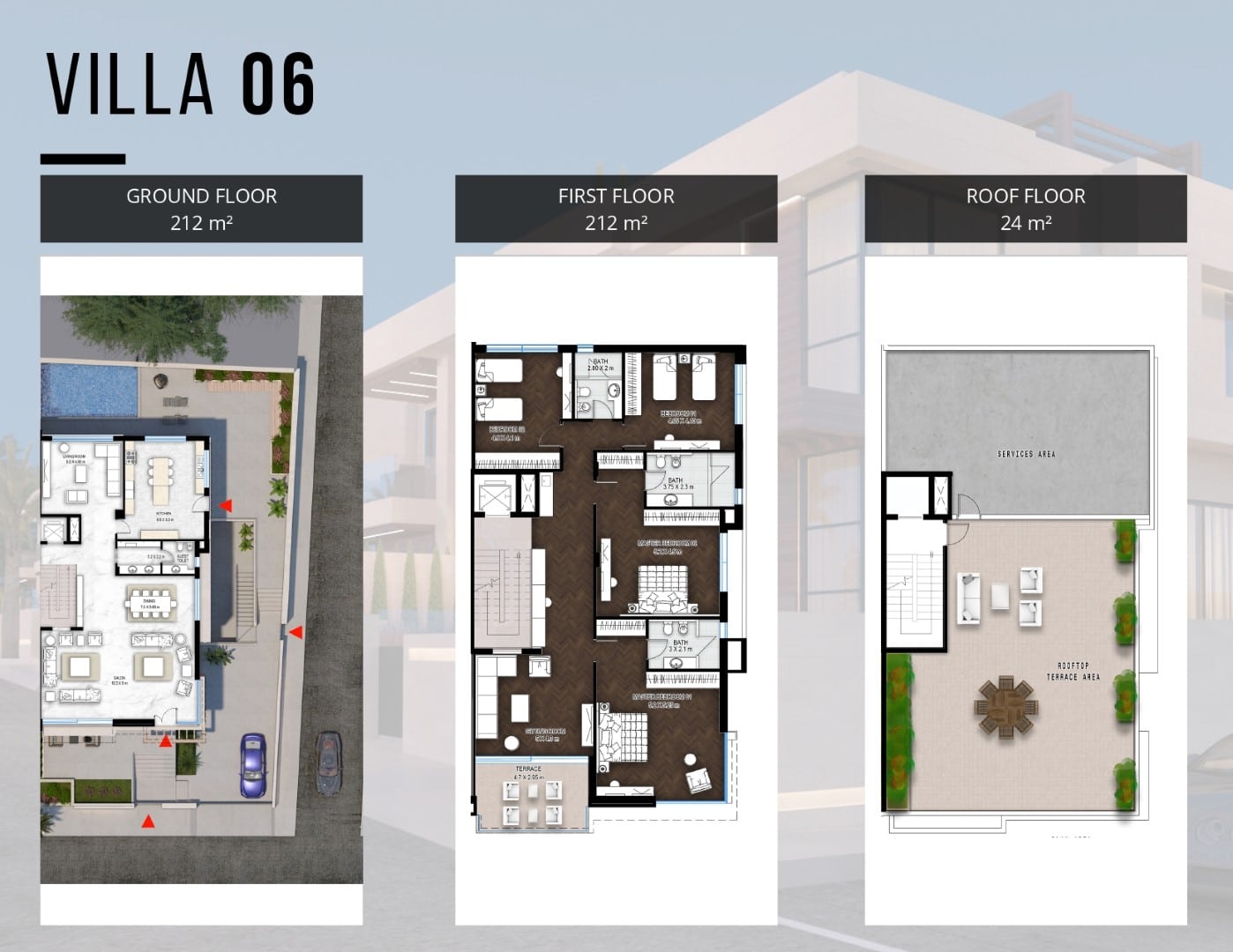 Villa 6 - GF + 1st + Roof